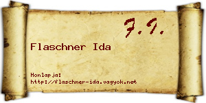 Flaschner Ida névjegykártya